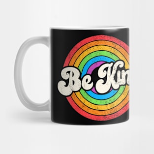 LGBTQ Be Kind Gay Pride LGBT Ally Flag Retro Mug